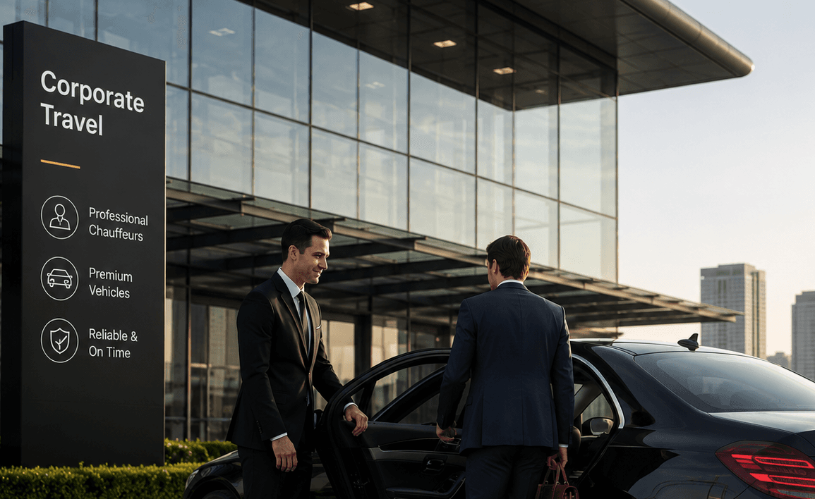Corporate travel chauffeur service